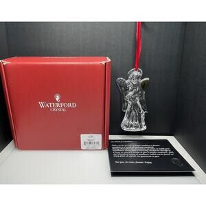 Waterford Crystal Angel 2010 Christmas Ornament. Angel holding Dove. New In Box